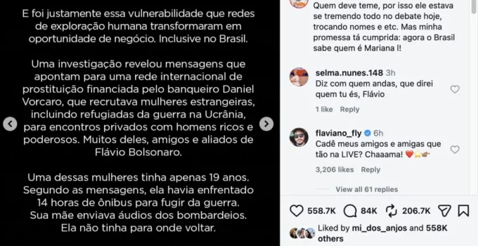 Fake News sobre Flávio Bolsonaro e exploração de ucranianas gera atrito internacional