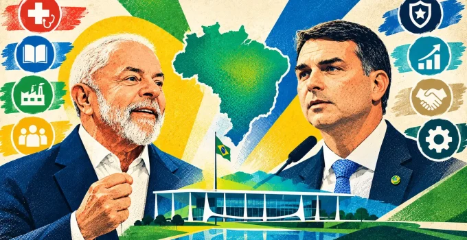 Eleições 2026: Propostas de Flávio Bolsonaro e Lula divergem em áreas cruciais