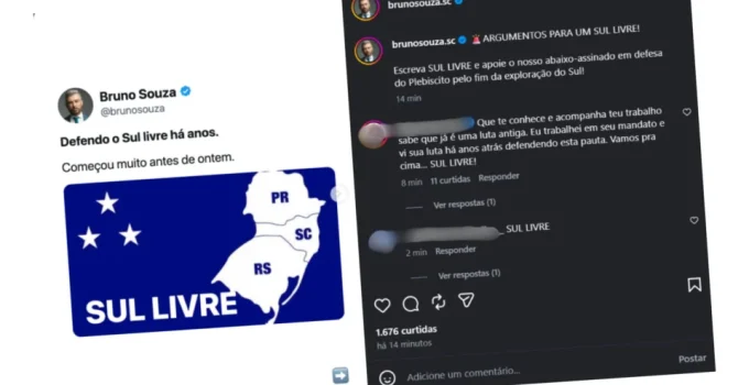 Deputado eleito propõe plebiscito para separação do Sul do Brasil