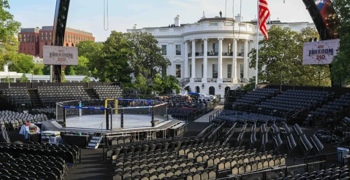 Casa Branca Se Transforma em Octógono do UFC: A "Garra" Gigante e a Controvérsia do UFC Freedom 250