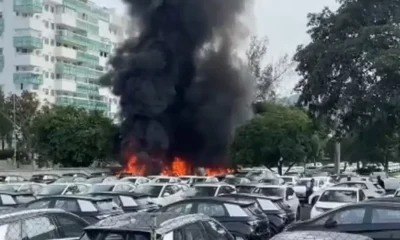 Tragédia no Rio: Dois helicópteros colidem em pleno voo, deixando 6 mortos e cenário de destruição em pátio de carros elétricos