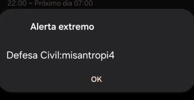 Alerta de "Misantropia": Falha em Sistema da Defesa Civil Causa Pânico Nacional