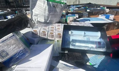 Caminhão abandonado na Ponte da Amizade escondia centenas de canetas emagrecedoras em meio a agrotóxicos