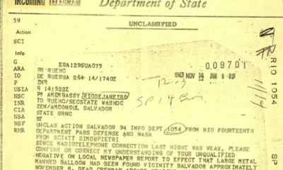Documentos revelam investigação dos EUA sobre suposto OVNI na Bahia em 1963