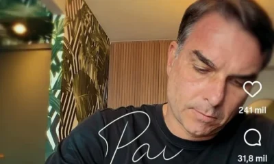 Flávio Bolsonaro critica decisão de Moraes em vídeo e deseja abraço ao pai