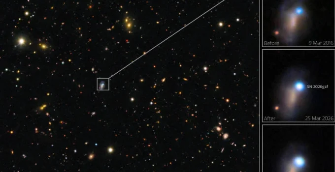 Astrônomos testemunham rara 'emergência da onda de choque' na morte de estrela gigante