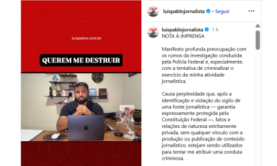 Jornalista investigado por reportagem sobre Dino denuncia tentativa de 'criminalização' da profissão