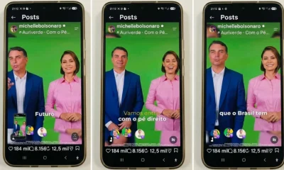 Michelle Bolsonaro e Flávio Bolsonaro reaparecem juntos em vídeo de campanha após desentendimento