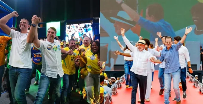 Lula e Flávio Bolsonaro focam em segurança em atos de campanha no Rio Lula e Flávio Bolsonaro focam em segurança em atos de campanha no Rio