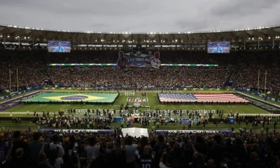 NFL abraça a brasilidade em sua terceira edição no país com festa no Maracanã