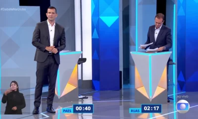 Debate na Globo: Eduardo Paes associa Douglas Ruas a Cláudio Castro e é acusado de "velha política"