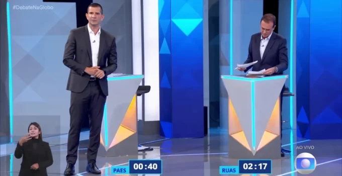 Debate na Globo: Eduardo Paes associa Douglas Ruas a Cláudio Castro e é acusado de "velha política"